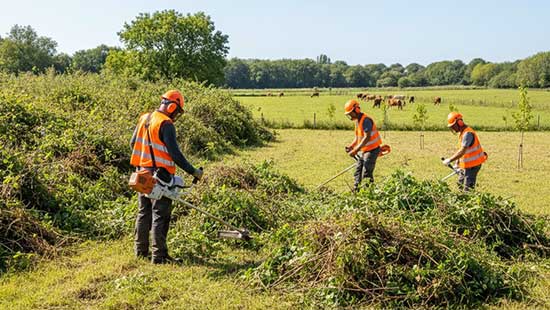 Débroussaillement sur terrains difficiles