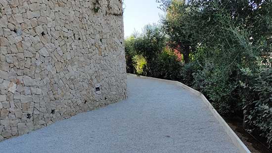 Allée, préparation de sols